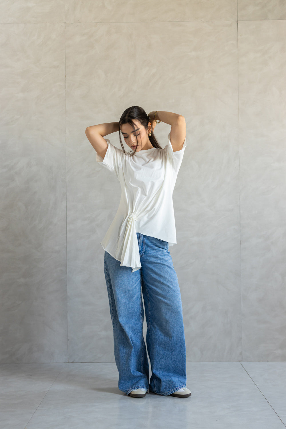 Draped Half Sleeve Top