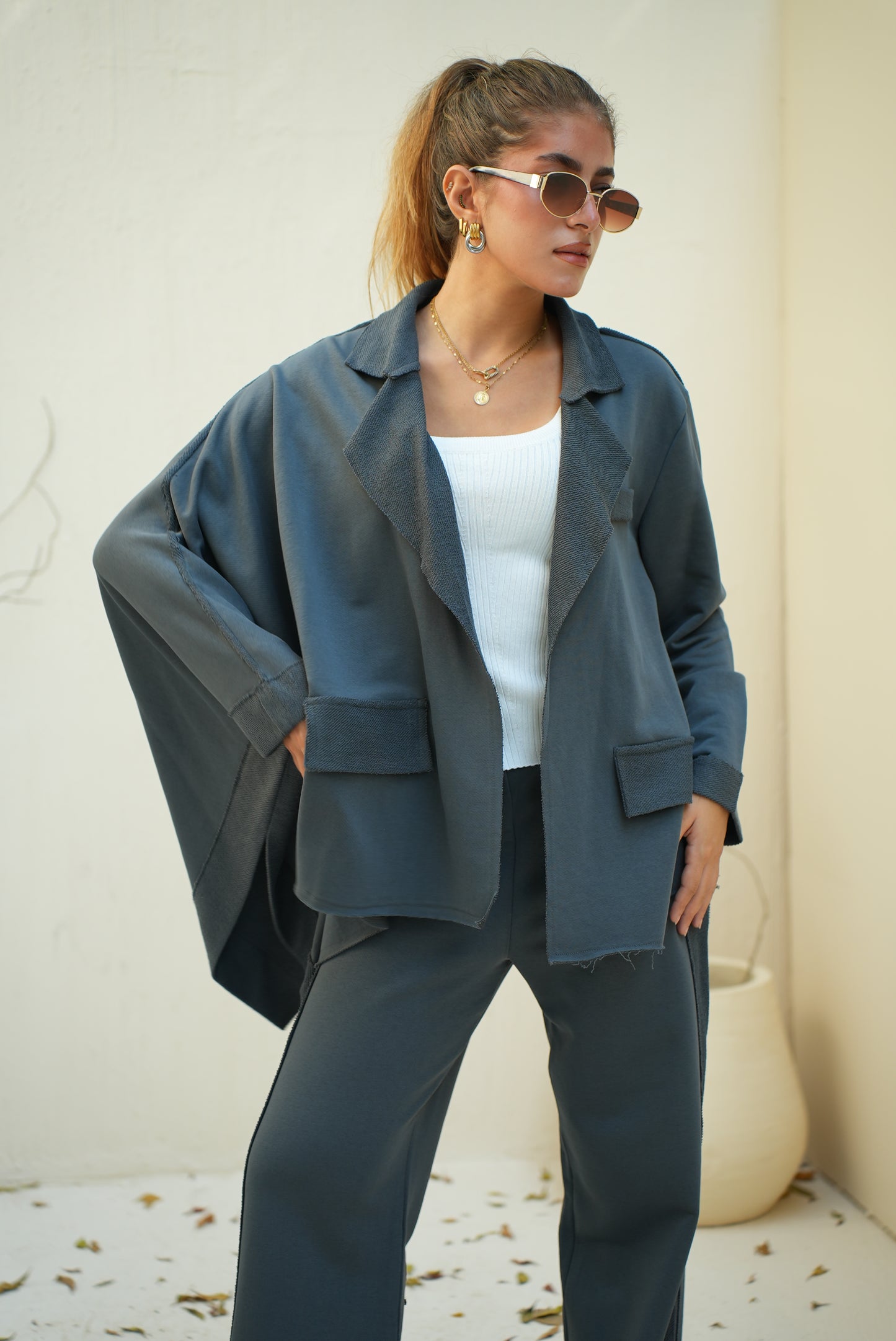 Asymmetric Blazer Set