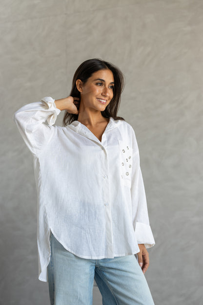Eyelets Pocket Shirt