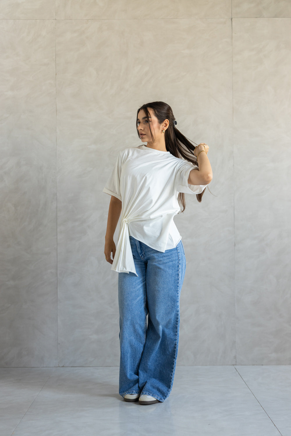 Draped Half Sleeve Top
