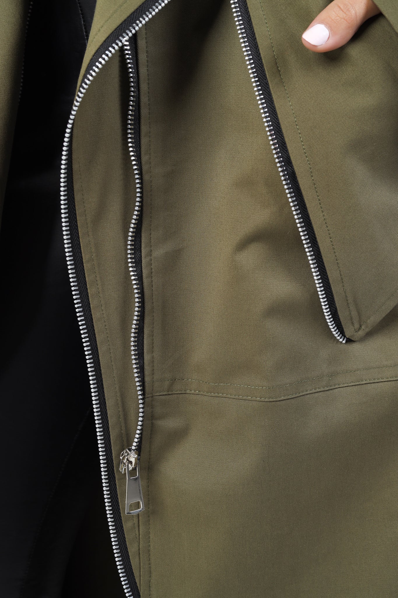 Zipper Coat - Olive