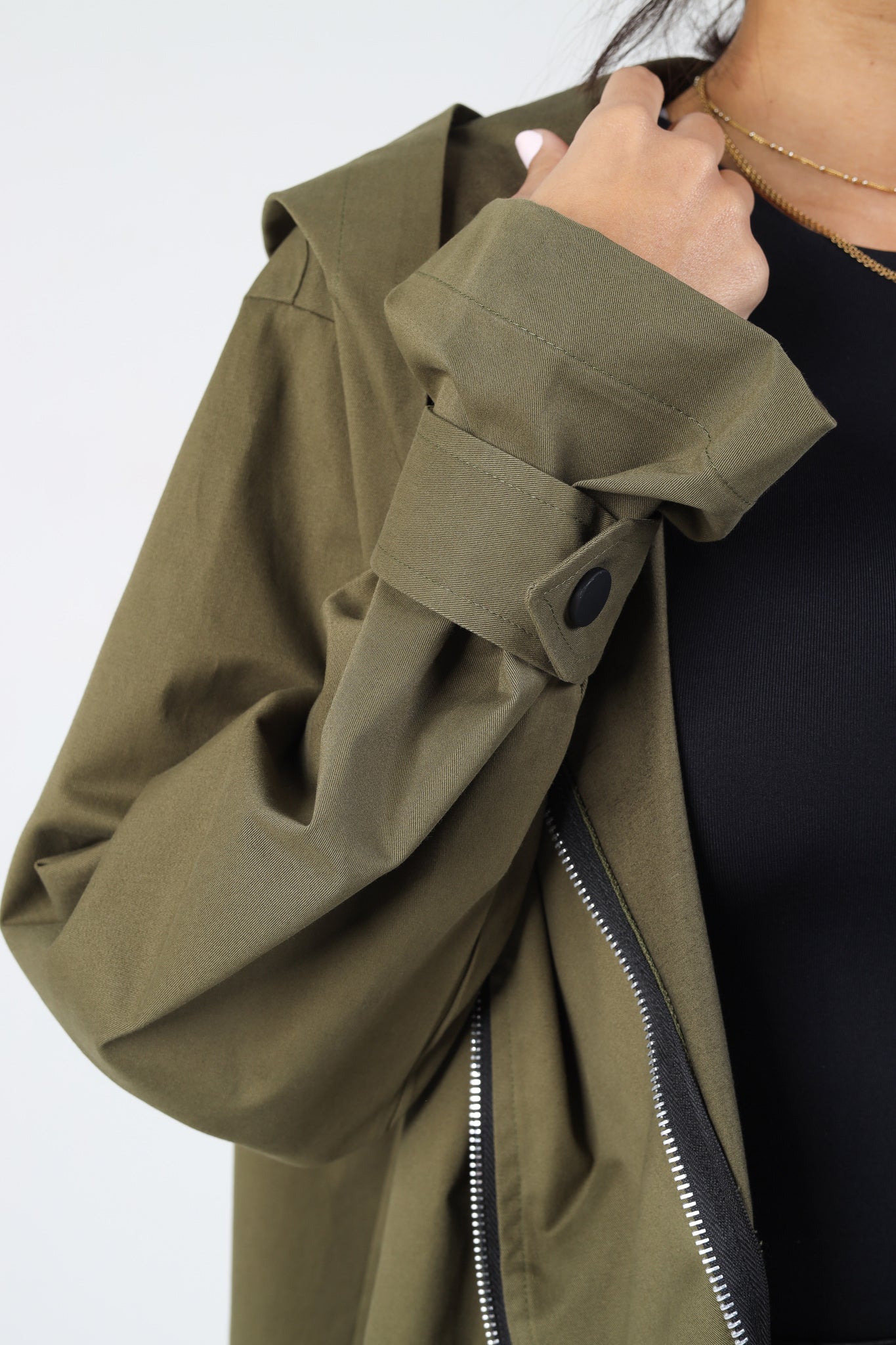 Zipper Coat - Olive