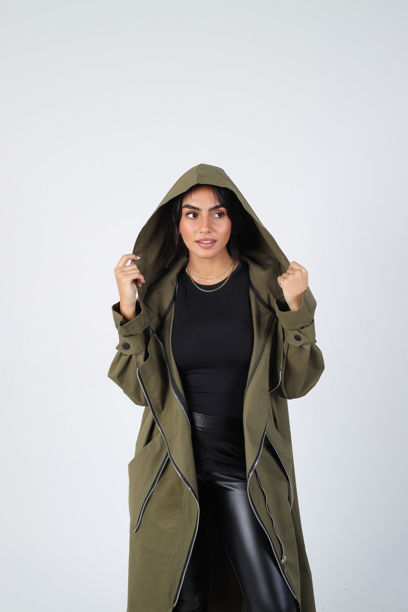 Zipper Coat - Olive