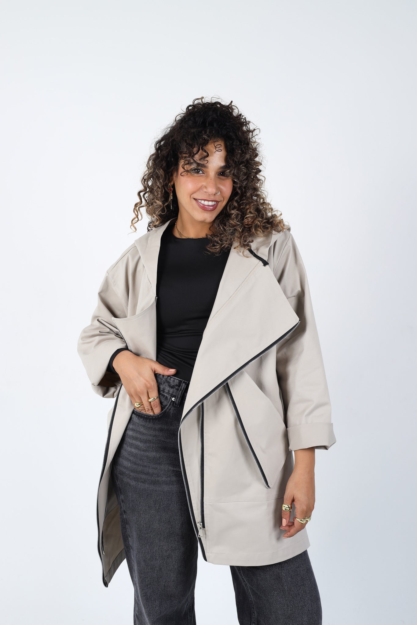 Zipper Jacket - Beige