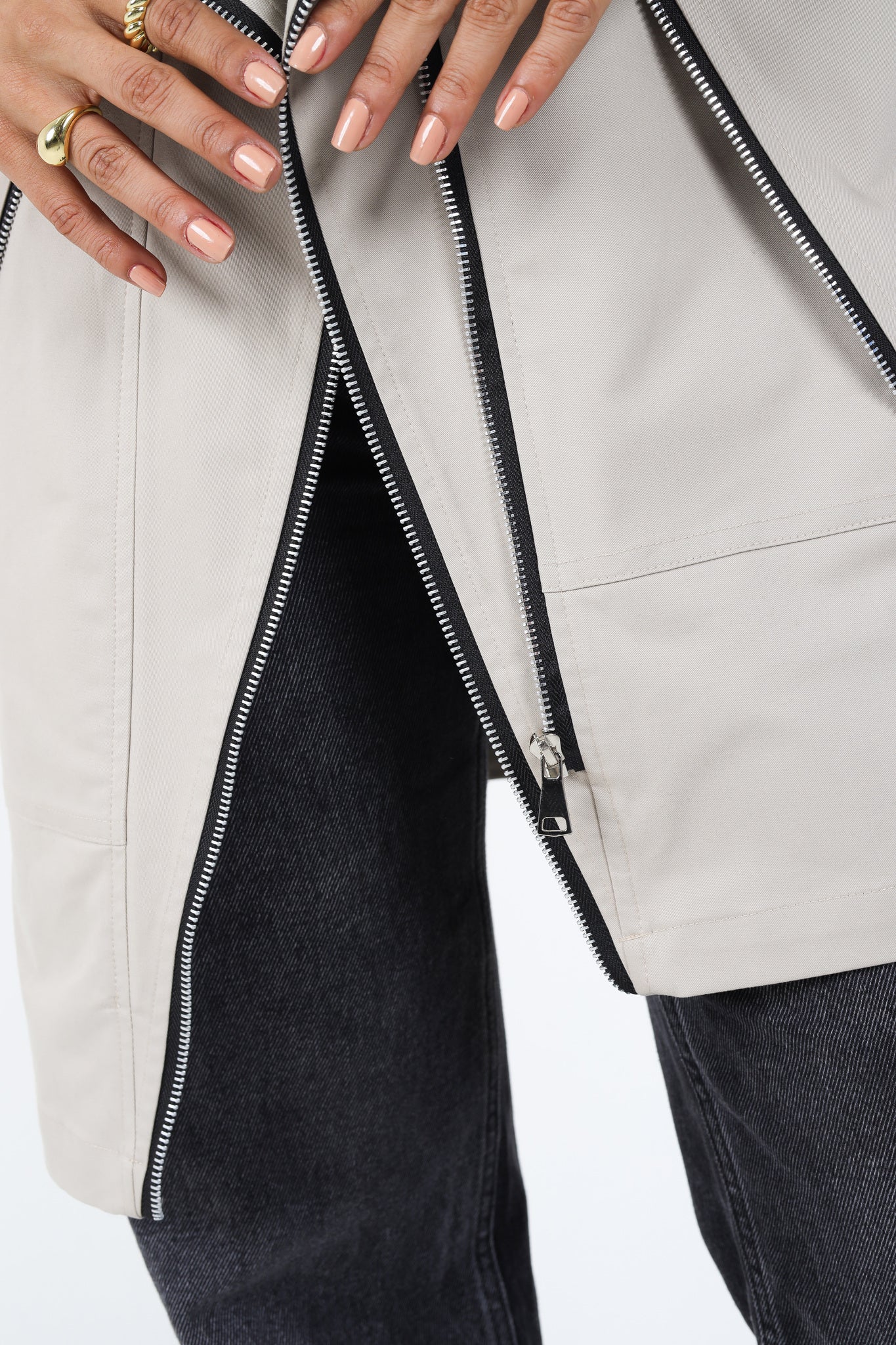 Zipper Jacket - Beige