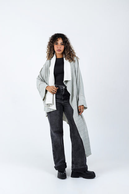 Double-Faced Cardigan - White/Green