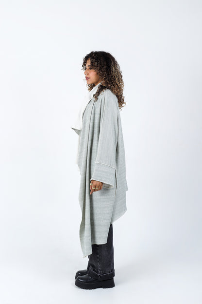Double-Faced Cardigan - White/Green