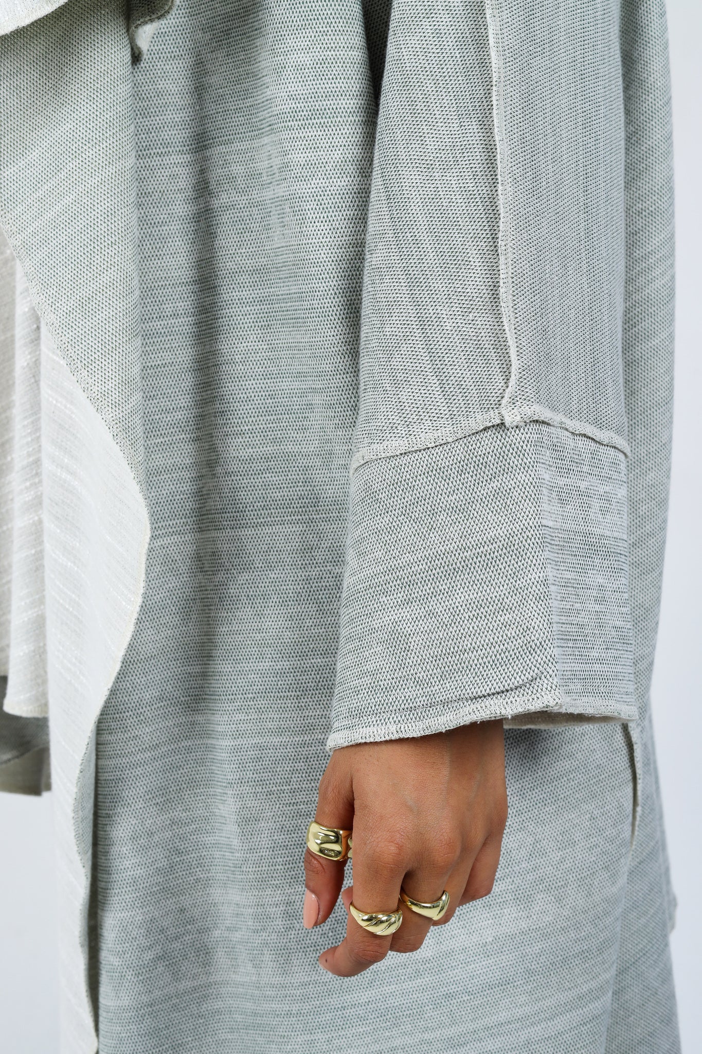 Double-Faced Cardigan - White/Green