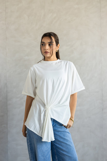 Draped Half Sleeve Top