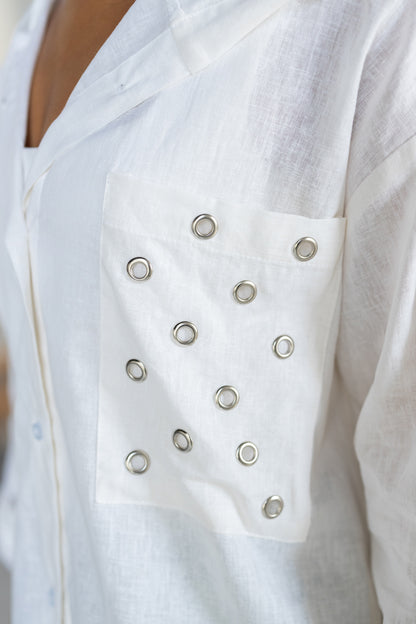 Eyelets Pocket Shirt