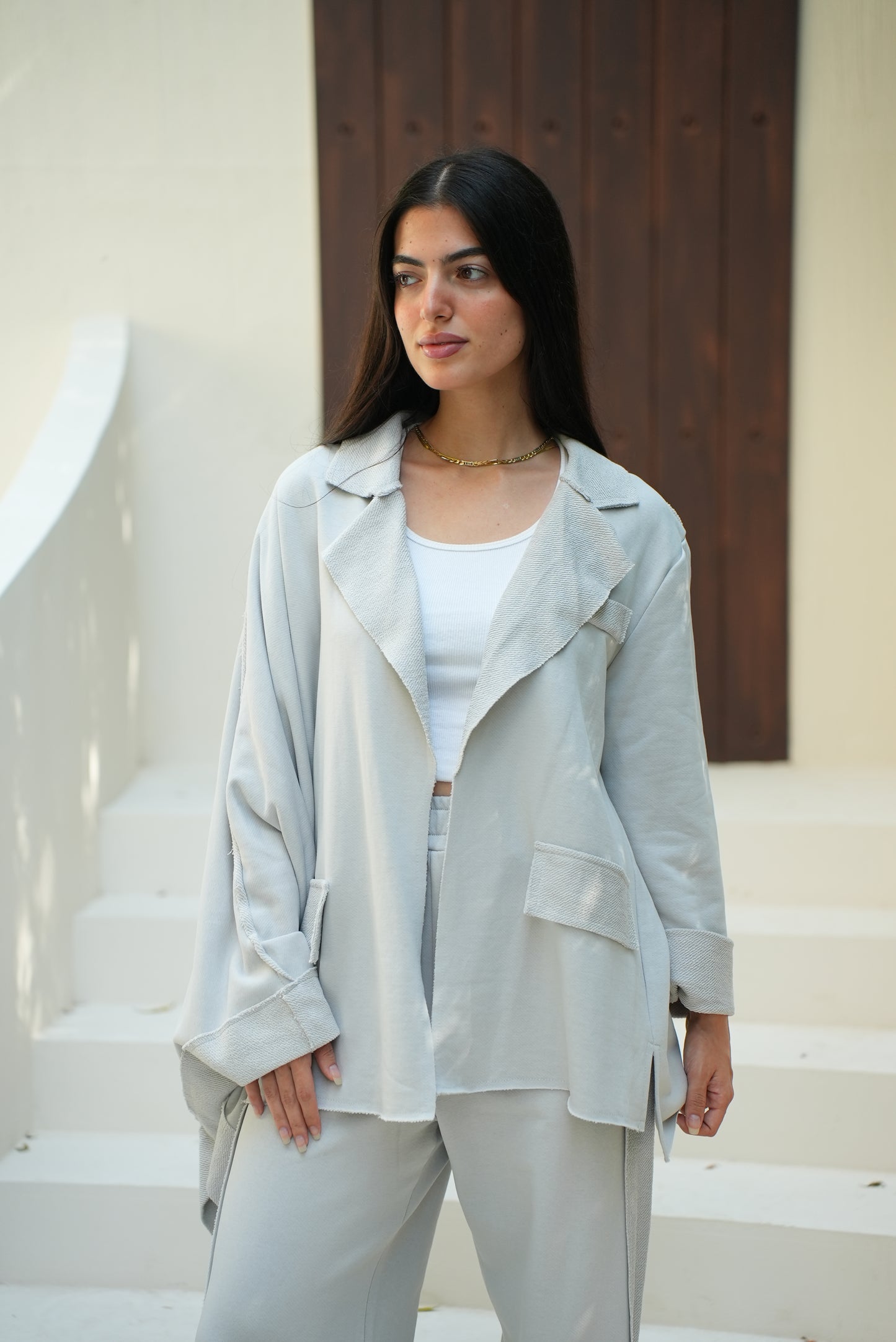 Asymmetric Blazer Set