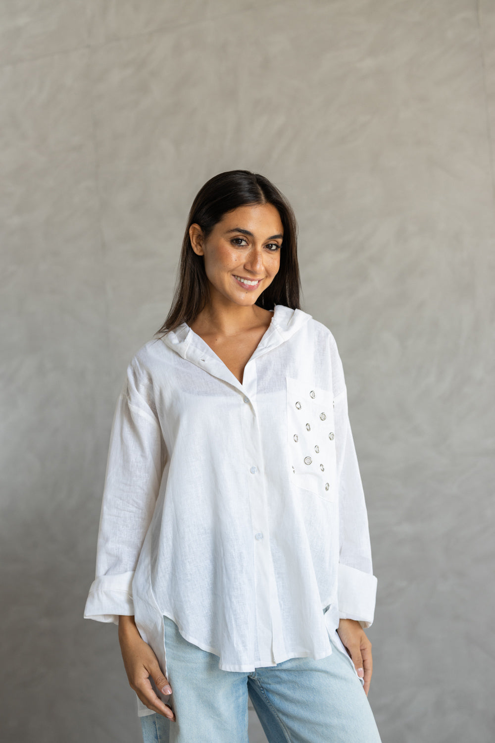 Eyelets Pocket Shirt